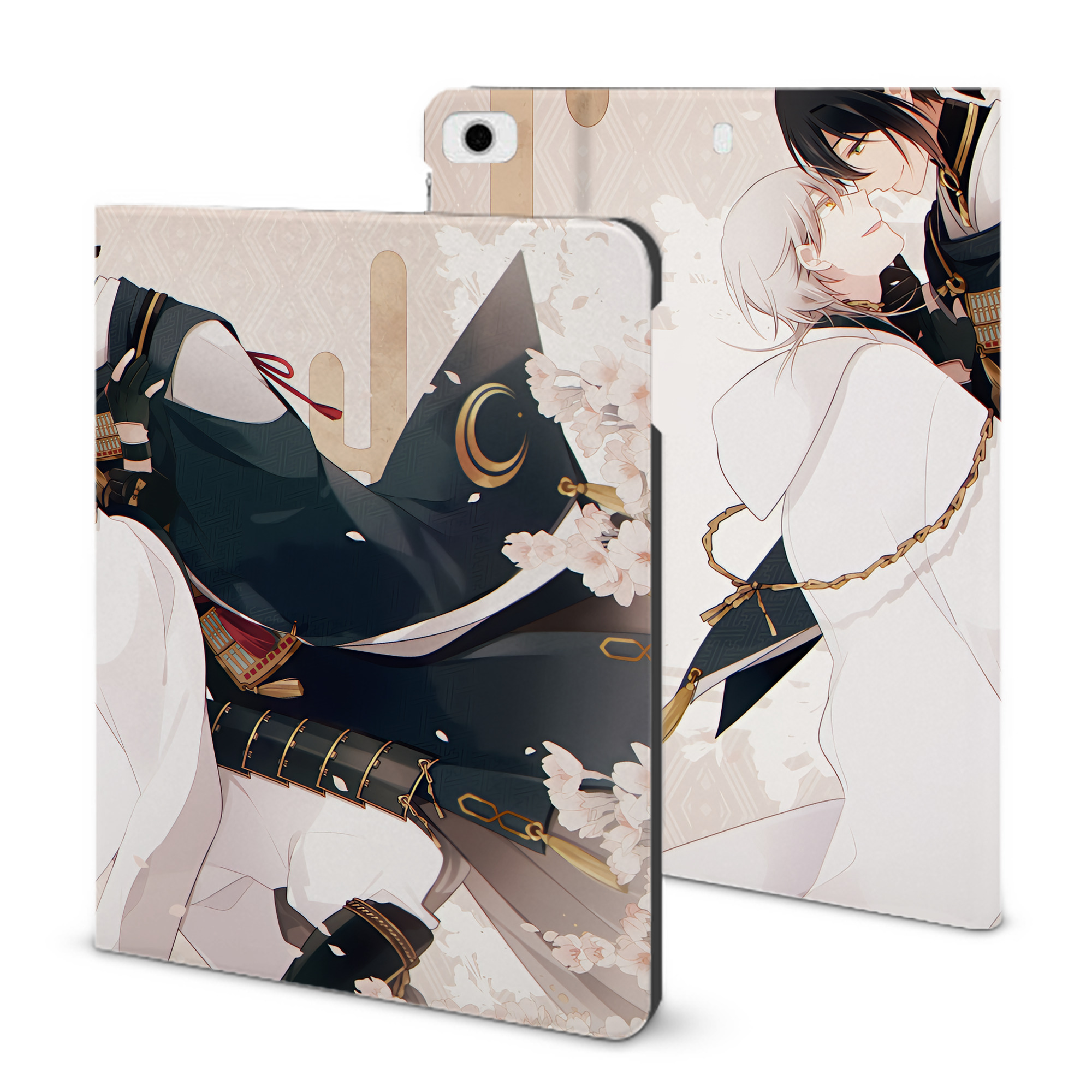 （画像用） 刀剣乱舞 Touken Ranbu IPad ケース ブック型 PUレザー TPU 耐衝撃 軽量 薄型 ペン収納なし 全面保護 IPad 各モデル対応